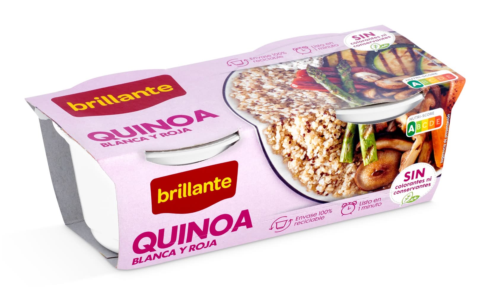 Quinoa Blanca Y Roja Brillante Vaso 2 X 125 G