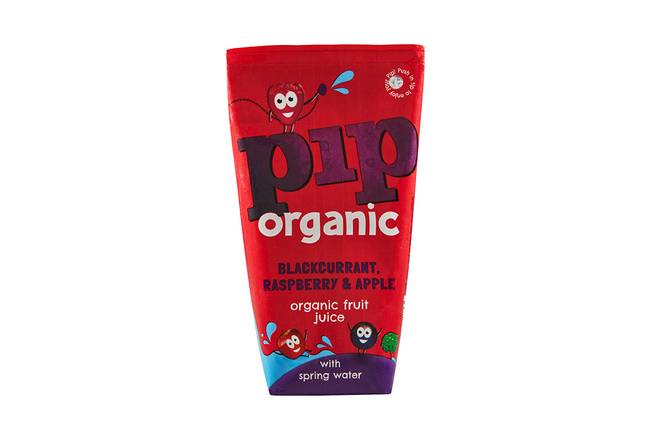 Pip Organic Blackcurrant Raspberry & Apple Juice with Spring Water 180ml
