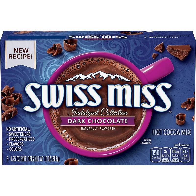Swiss Miss黑巧克力熱可可粉35.37gx8 <35.37g克 x 8 x 1Box盒> @14#0015700051443