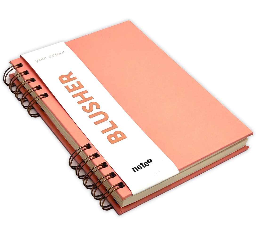 Caderno Espiral A5 Capa Dura Pautado Your Colour Peach Note!