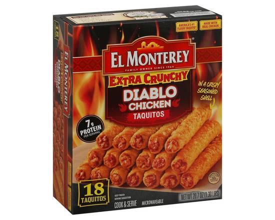 El Monterey · Diablo Chicken Extra Crunchy Taquitos (18 ct)
