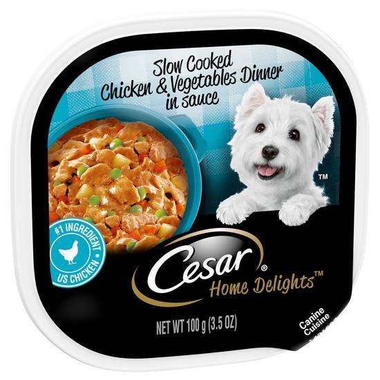 Cesar Home Delights Slow Cooked Dinner in Sauce Food For Dogs (chicken-vegetables)
