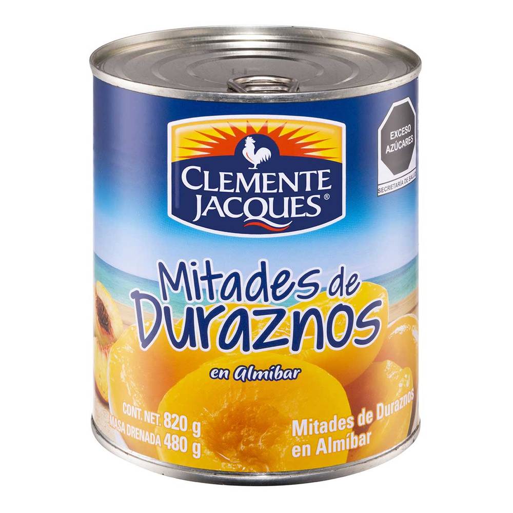 Clemente Jacques · Mitades de durazno en almíbar (820 g)