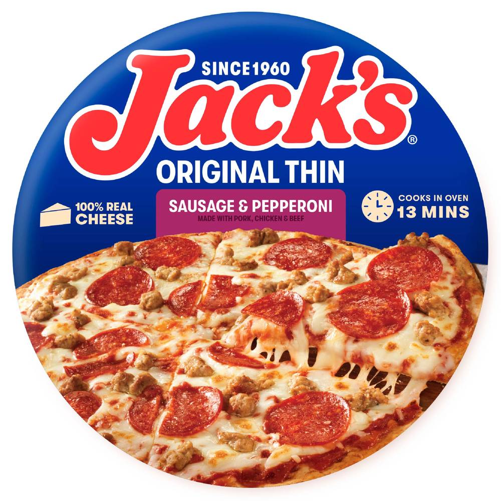 Jack's Original Thin Sausage & Pepperoni Pizza (15 oz)