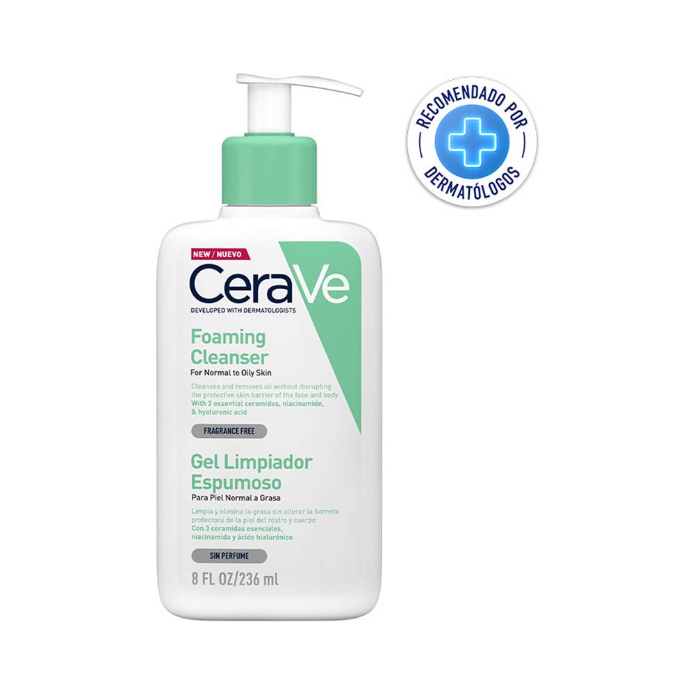 CeraVe · Gel limpiador espumoso (236 ml)