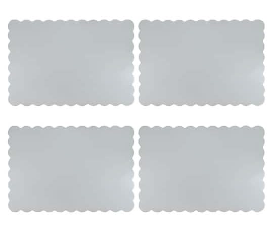 Celebrate It Cake Platters, 13'' x 19'', Silver (4 ct)