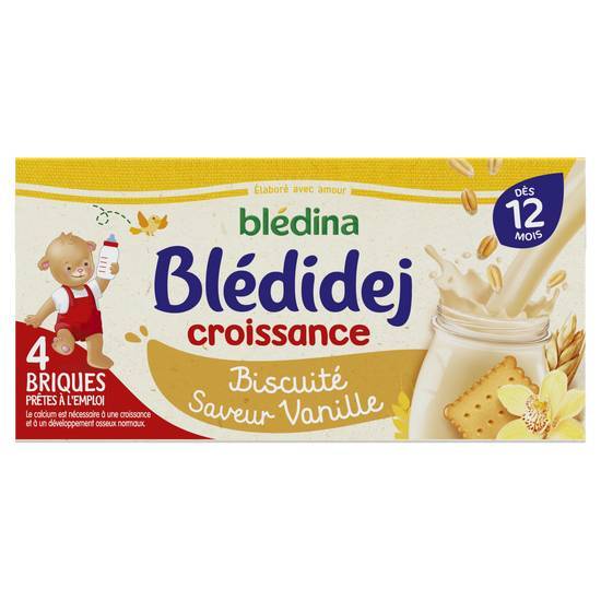 Bledina bledidej croissance biscuité saveur vanille 4x250ml dès 12 mois - 1068g