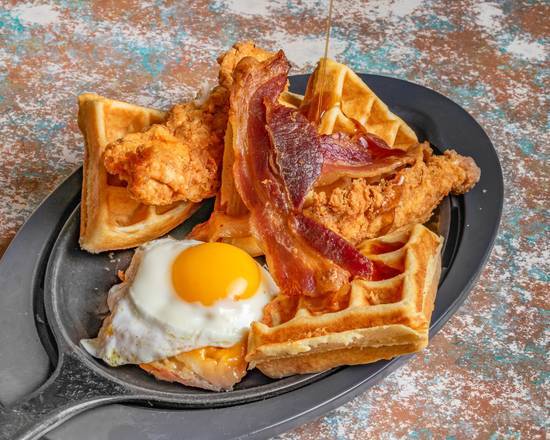 Chicken, Bacon, and Waffles