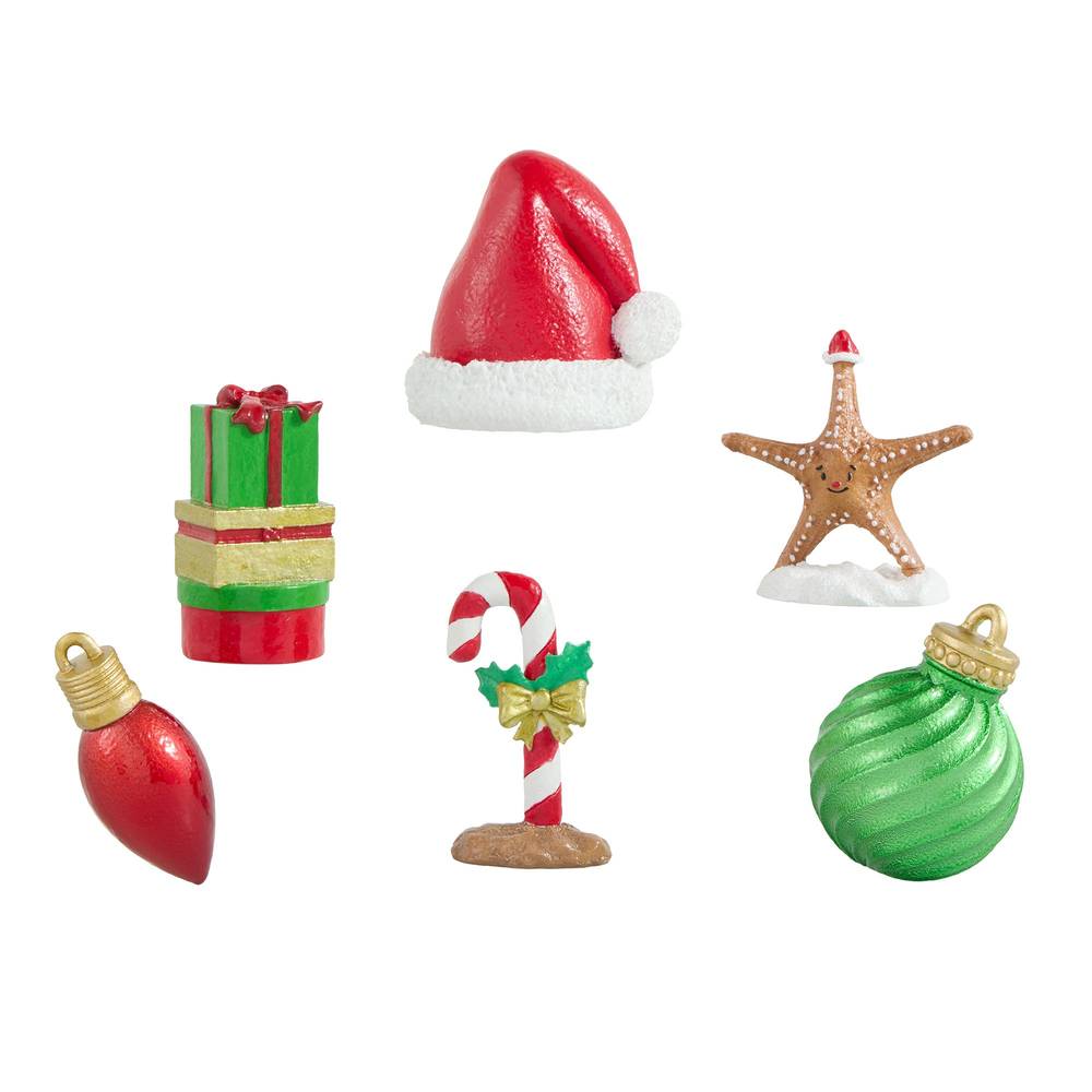 Merry & Bright Holiday Aquarium Ornaments, Mini (6 ct)