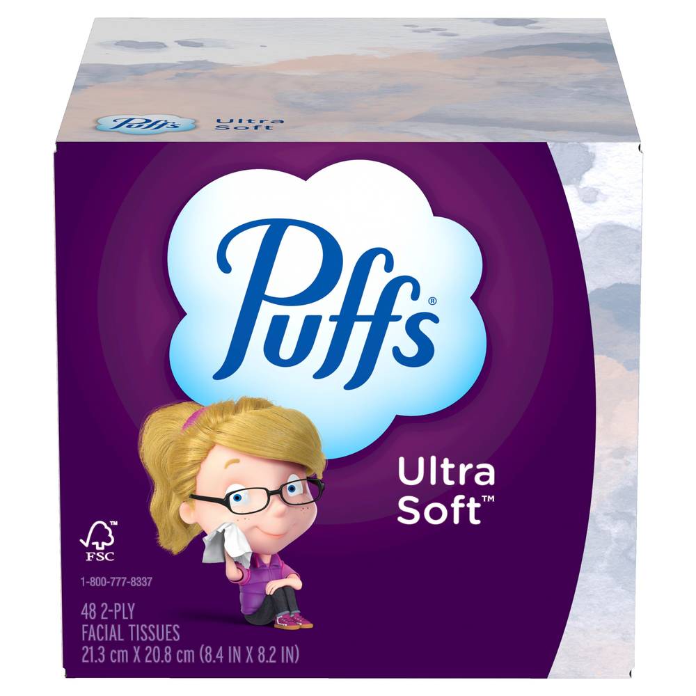 Puffs Ultra Soft Facial Tissues, 48 Facial Tissues Per Box, 1 ct
