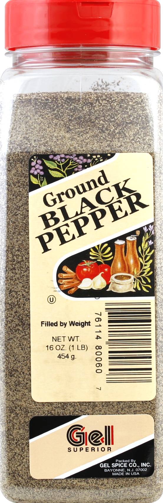 Gel Superior Ground Black Pepper (16 oz)