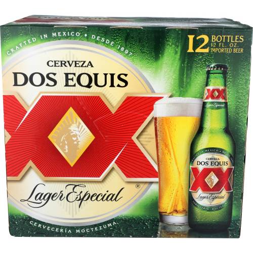 Dos Equis Lager Beer 12 Pack Bottles