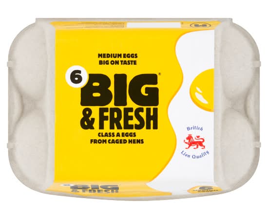 Big & Fresh Class a Medium Eggs (6 pack)
