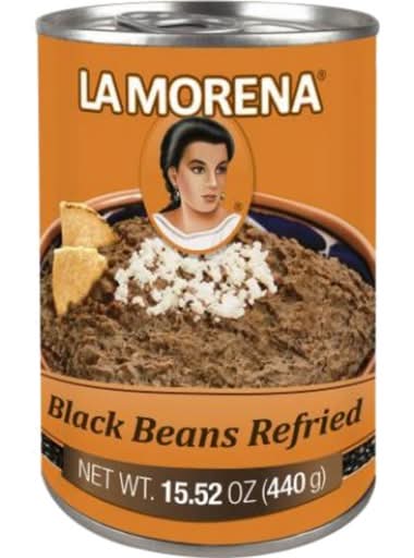 La Morena Refried Black Beans (440g)