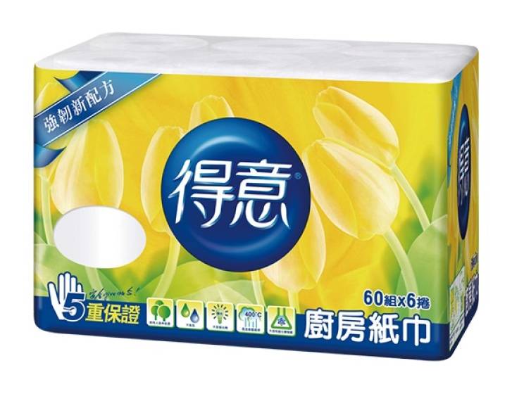 得意廚房紙巾 70組x6捲/袋#237951