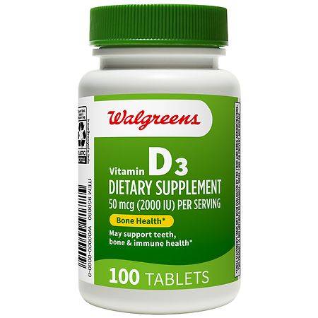 Walgreens Vitamin D3 Tablets (100 ct)