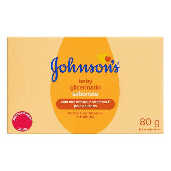 Johnson's baby sabonete em barra mel e glicerina (80 g)
