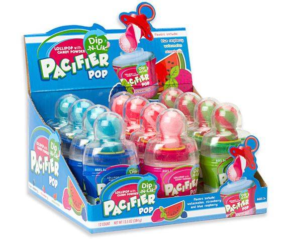 Koko's - Dip -N-Lick Pacifier Pop Candy - 1.13 oz/12ct (12X12|12 Units per Case)