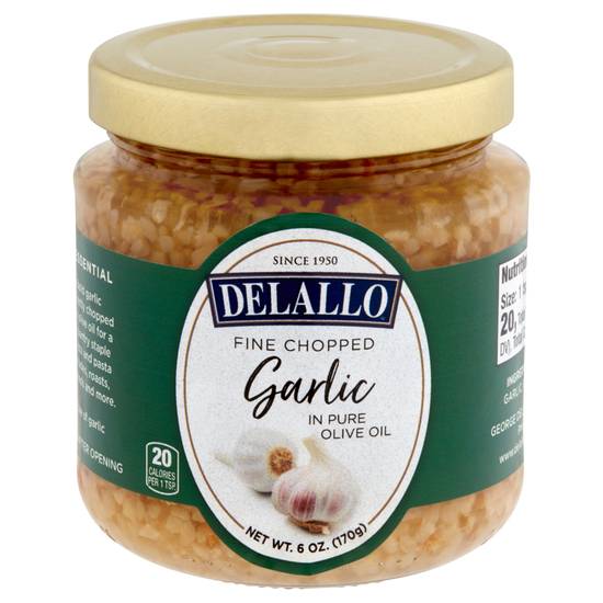 Delallo Fine Chopped Garlic in Pure Oil