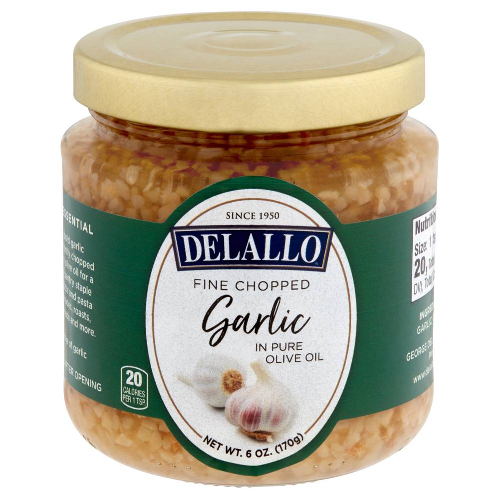 DeLallo Fine Chopped Garlic in Pure Oil (6 oz)