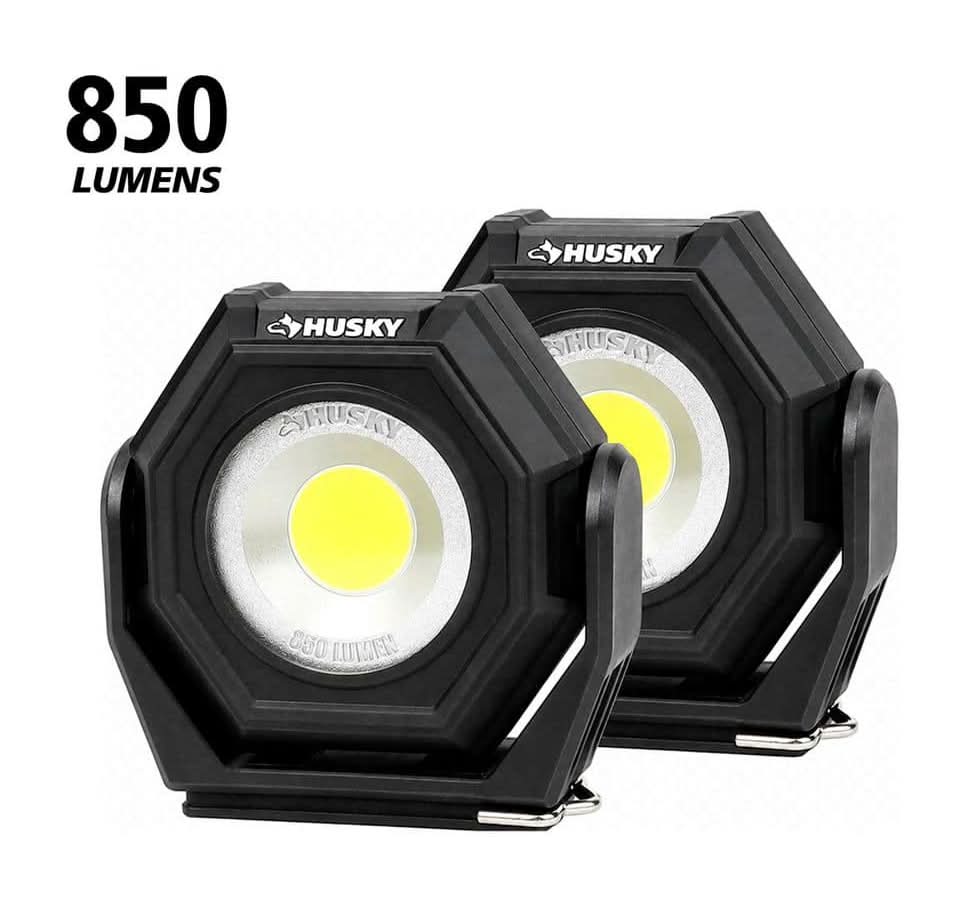 Husky 2-Pack 850Lm Compact Rechargeable Utility Light