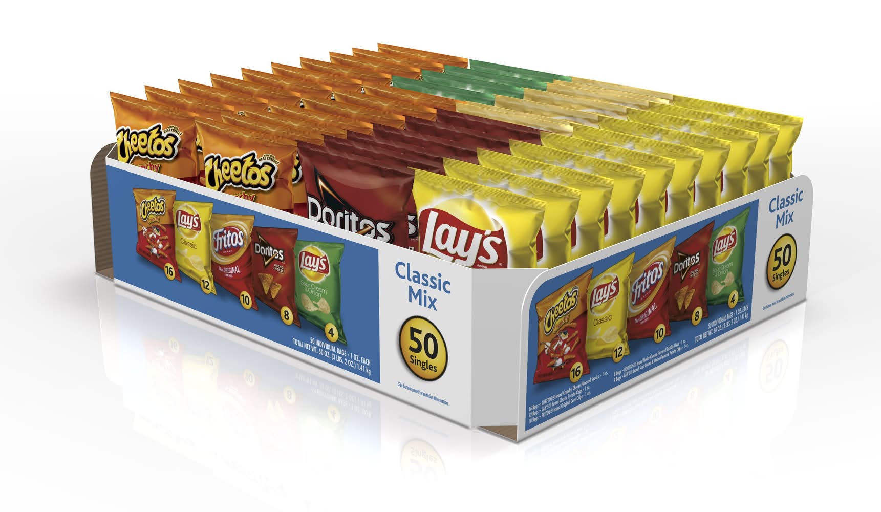 Frito-Lay Classic Mix Chips Variety packs (50 x 1 oz)
