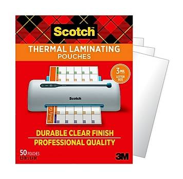 Scotch Thermal Laminating Pouches, Letter Size, 3 Mil, 50/Pack (MMMTP385450)