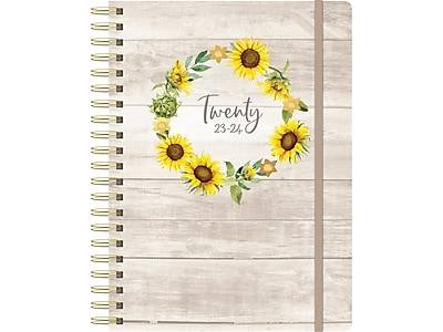2023-2024 Southworth 8.5 x 11 Academic Weekly & Monthly Planner, Sunflower Wreath (91084)