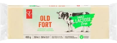 President's Choice Lactose Free Old White Cheddar Cheese (400 g)