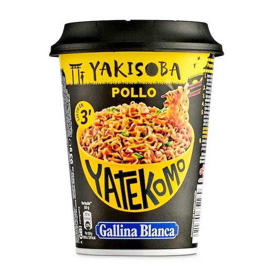 Fideos orientales yakisoba pollo Gallina Blanca Yatekomo vaso 93 g