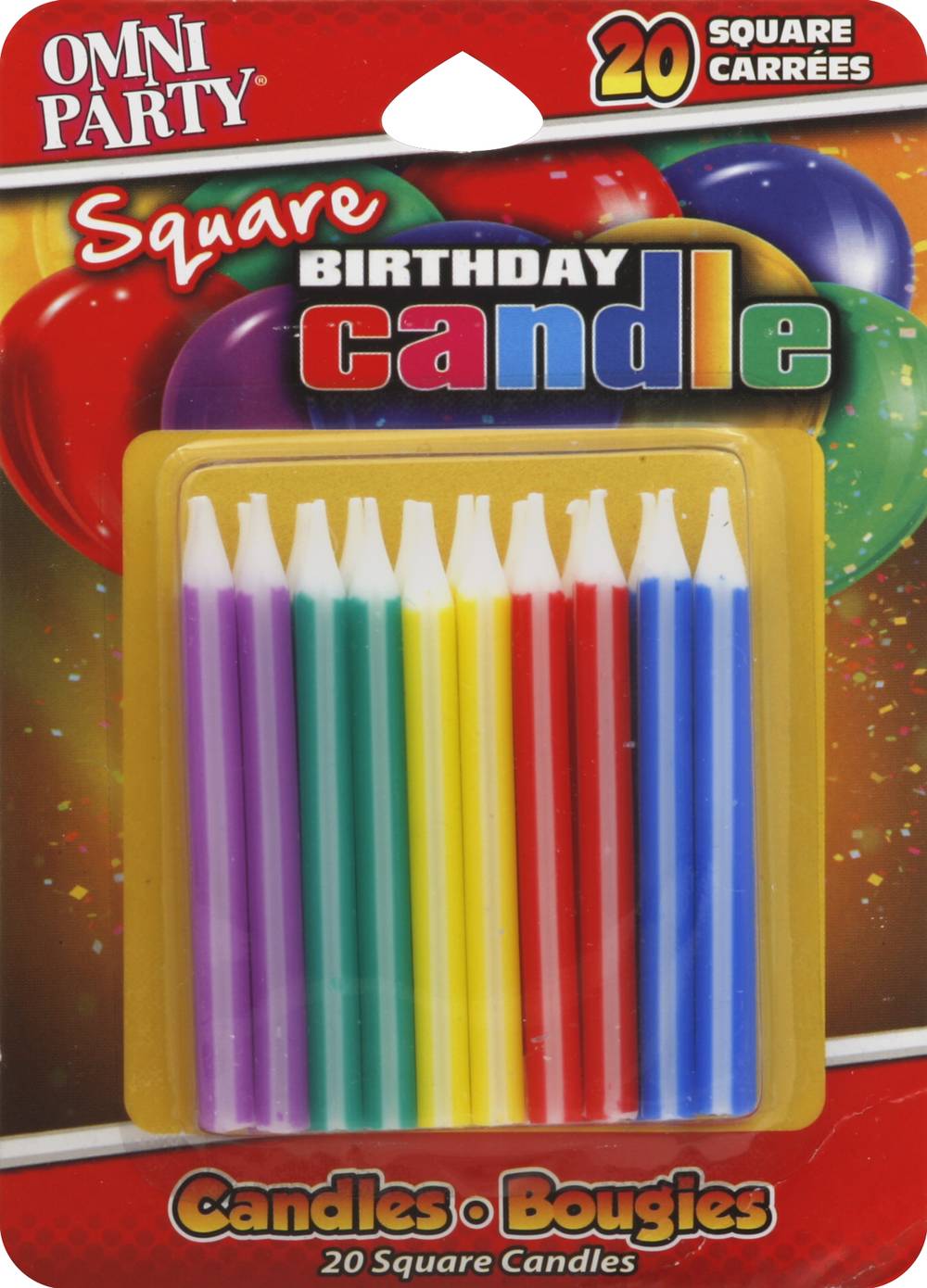 Omni Party Square Birthday Candles (20 ct)