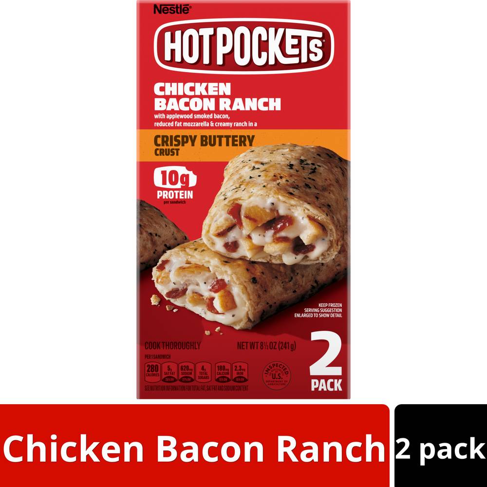 Hot Pockets Chicken Bacon Ranch Sandwich (8.5 oz, 2 ct)