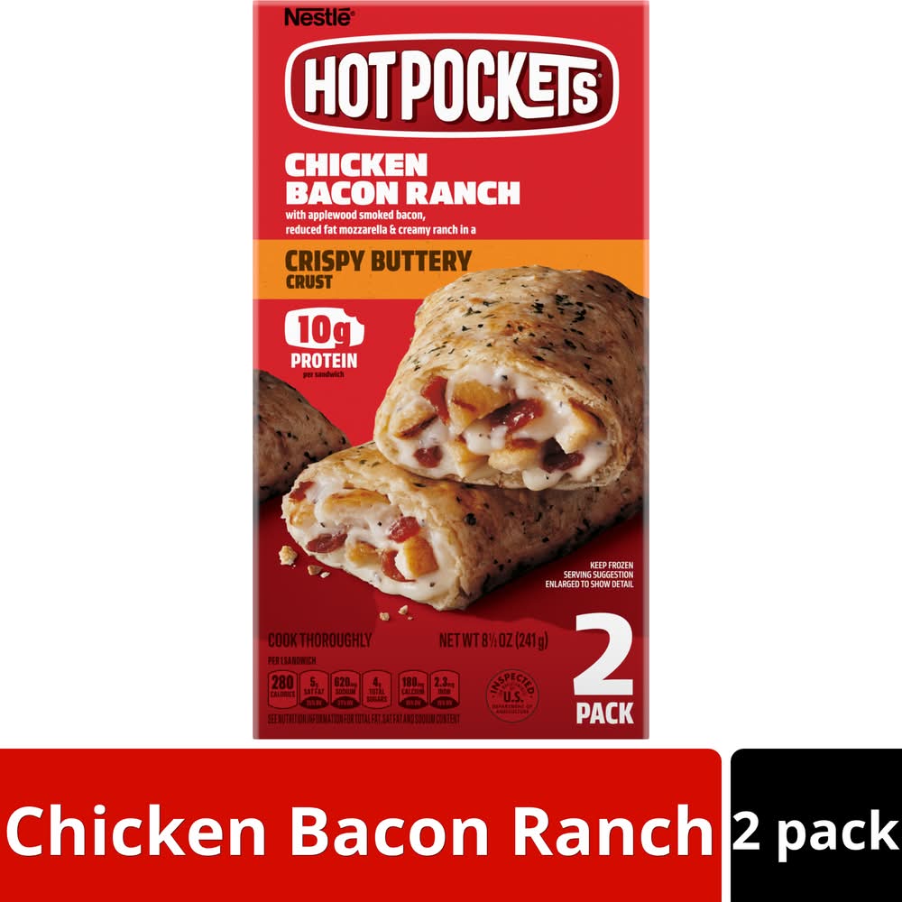 Hot Pockets Chicken Bacon Ranch Sandwich (8.5 oz, 2 ct)