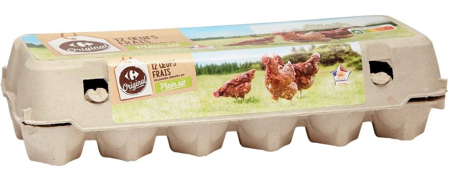 Carrefour Original - Œufs frais de poules élevées en plein air (12)