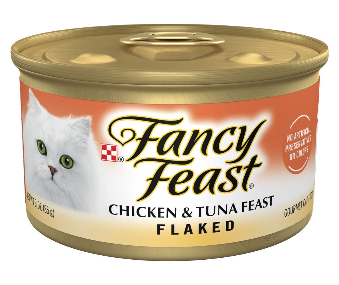 Purina Fancy Feast Gourmet Chicken and Tuna Feast Flaked Cat Food (3 oz)