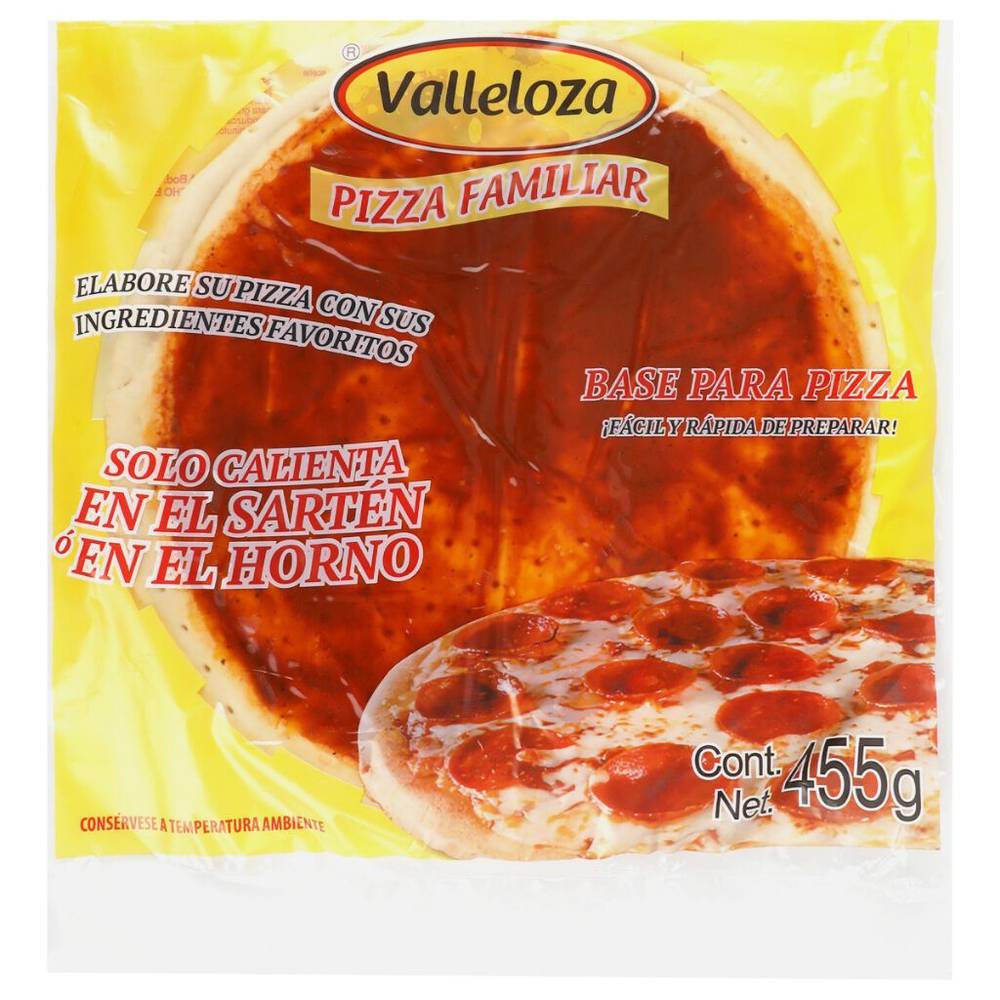 Valleloza base para pizza (455 g)