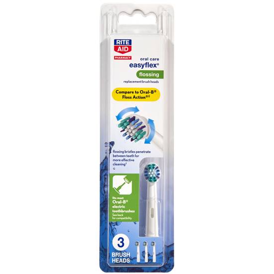 Rite Aid Oral Care Easyflex Replacement Brush Heads