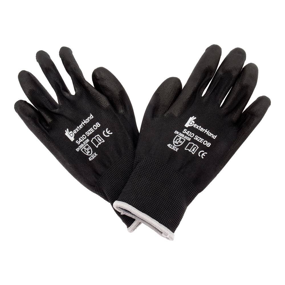 Dexterhand · Guantes de alta destreza, #8, negro