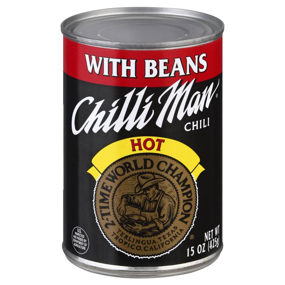 Chilli Man Hot Chili With Beans (15 oz)