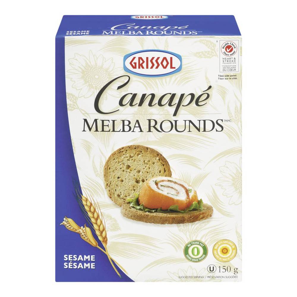 Grissol Craquelins ronds au sésame, melba canapé Delivery Near Me