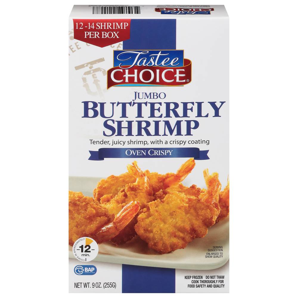 Tastee Choice Jumbo Butterfly Shrimp, Oven Crispy (9 oz)