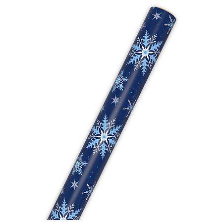 Inspirations from Hallmark Bulk Holiday Wrapping Paper Roll (Elegant Snowflakes On Navy) - 1.0 ea