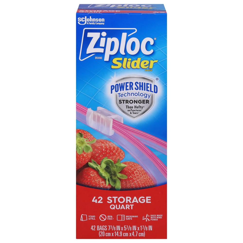 Ziploc Slider Storage Quart Bags (42 ct)