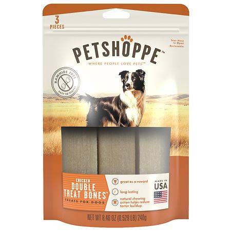 PetShoppe Chicken Flavor Double Treat Bones (8.4 oz)