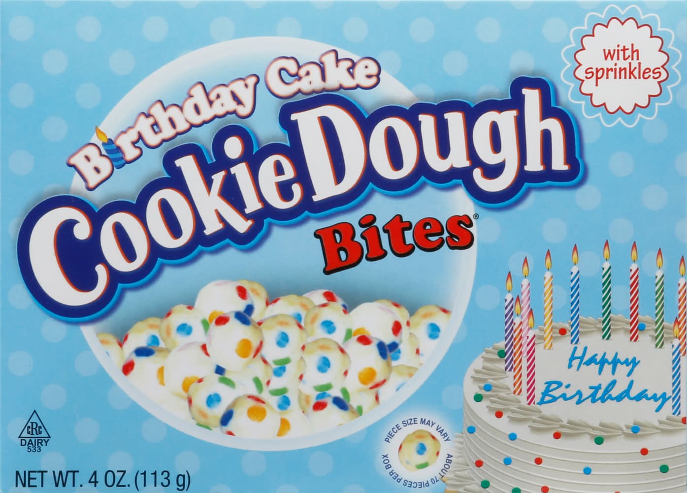 Cookie Dough Bites Birthday Cake (4 oz)
