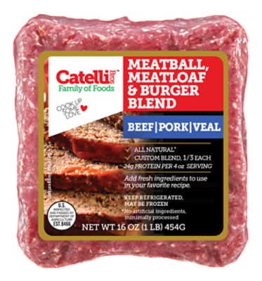 Catelli Brothers Meatball & Meatloaf Mix, Beef-Pork-Veal (16 oz)