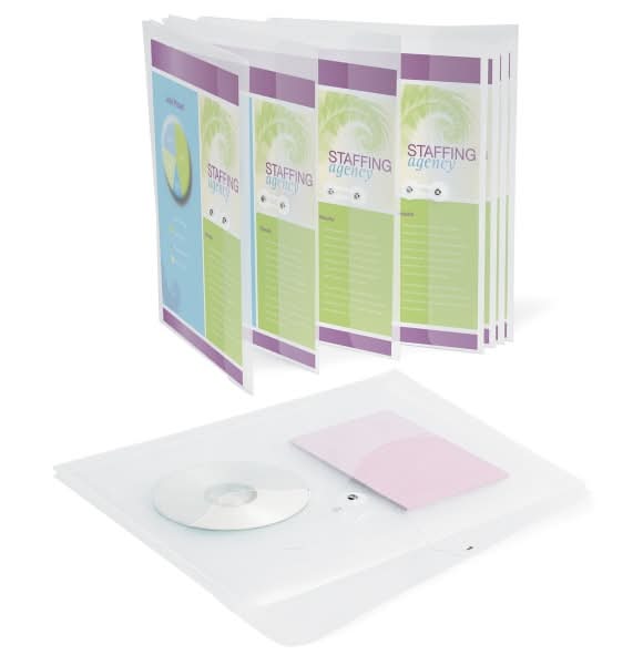 Office Depot® Brand Poly String Envelopes, Letter Size, Clear, Pack Of 10