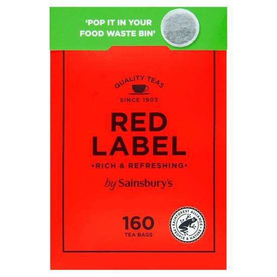 Sainsbury's Fairly Traded Red Label x160 Tea Bags 500g