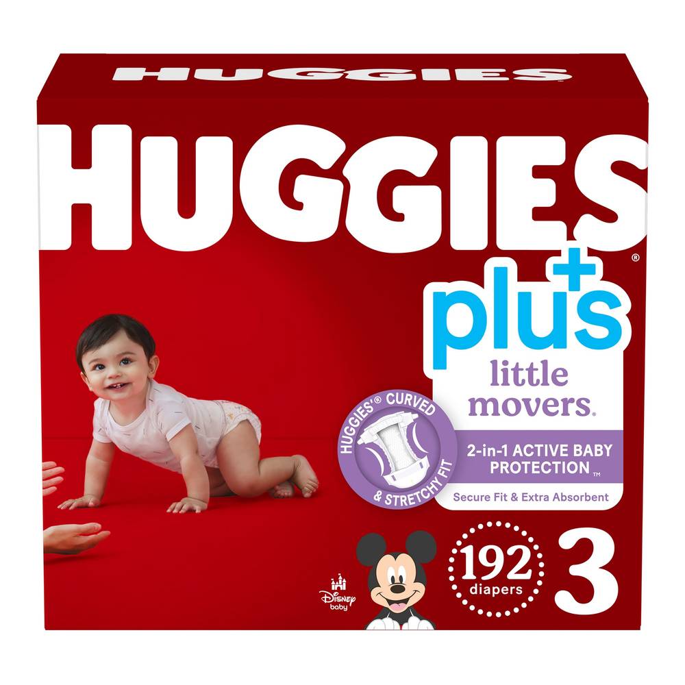 Huggies Plus Diapers Size 3, 192-count