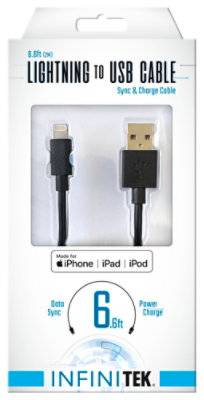 Lightning To Usb Sync & Charge Cable Bla (ea)